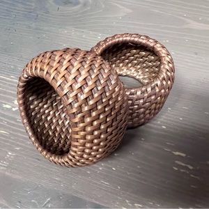 Crate & Barrel Napkin Rings (x2)